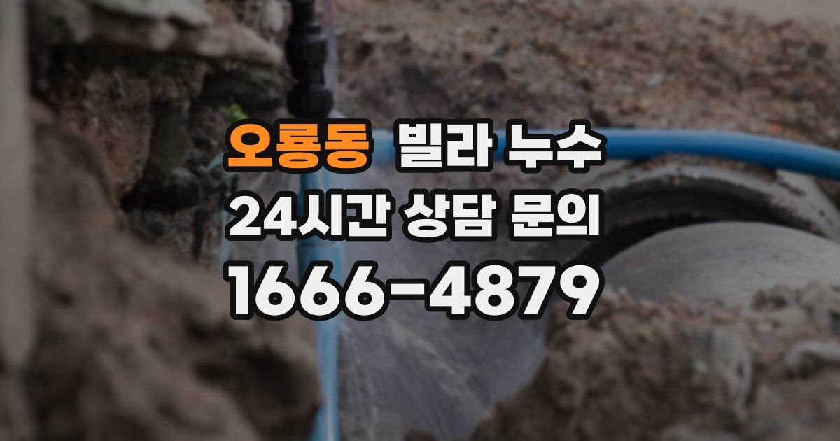 오룡동 빌라 누수