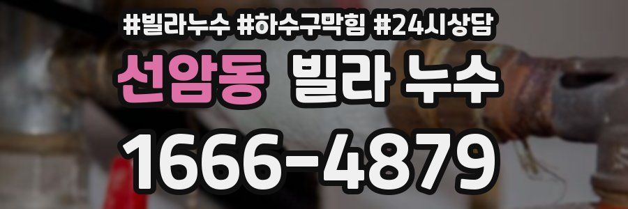 선암동 빌라 누수