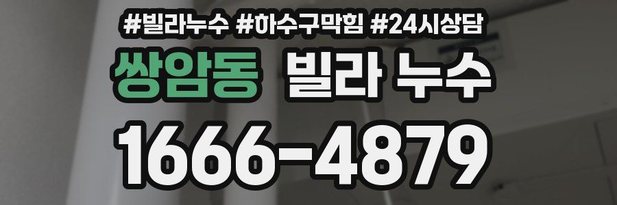 쌍암동 빌라 누수