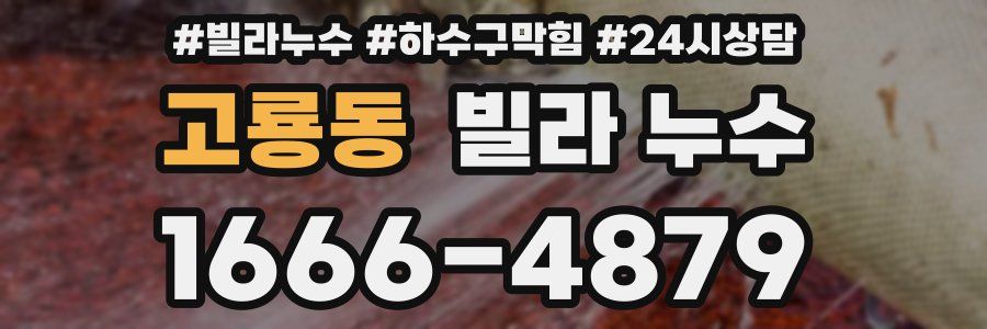 고룡동 빌라 누수