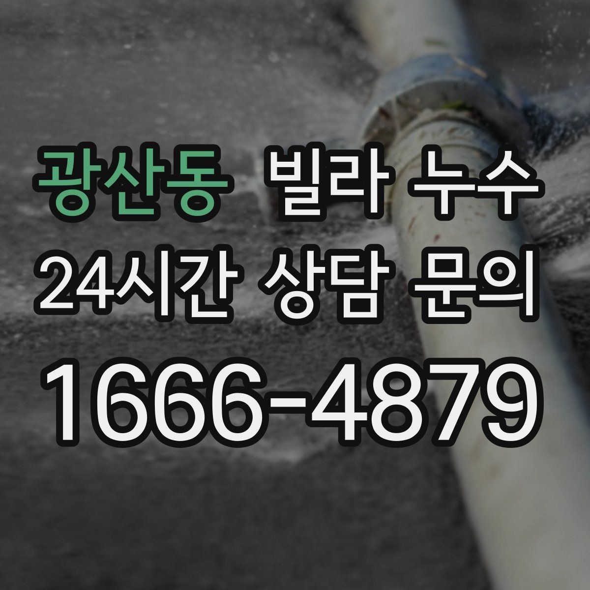 광산동 빌라 누수 현관 바닥이 젖으면 외부 유입일까