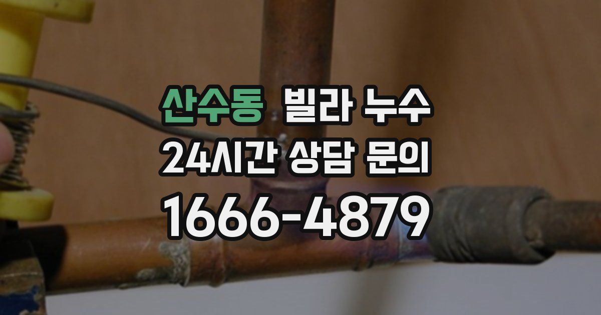 산수동 빌라 누수