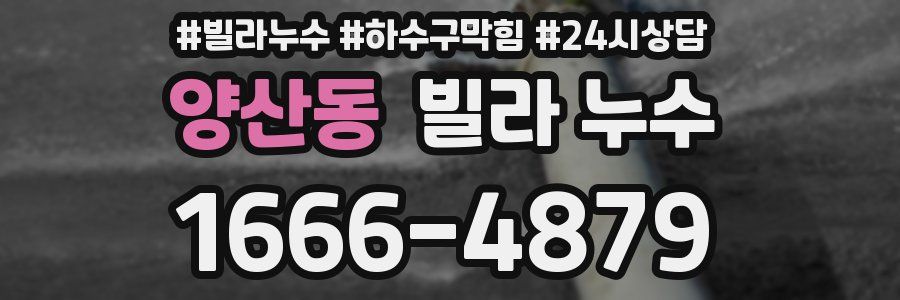 양산동 빌라 누수