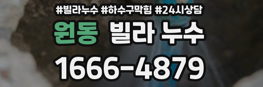 원동 빌라 누수