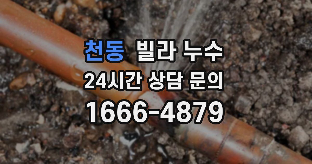 천동 빌라 누수