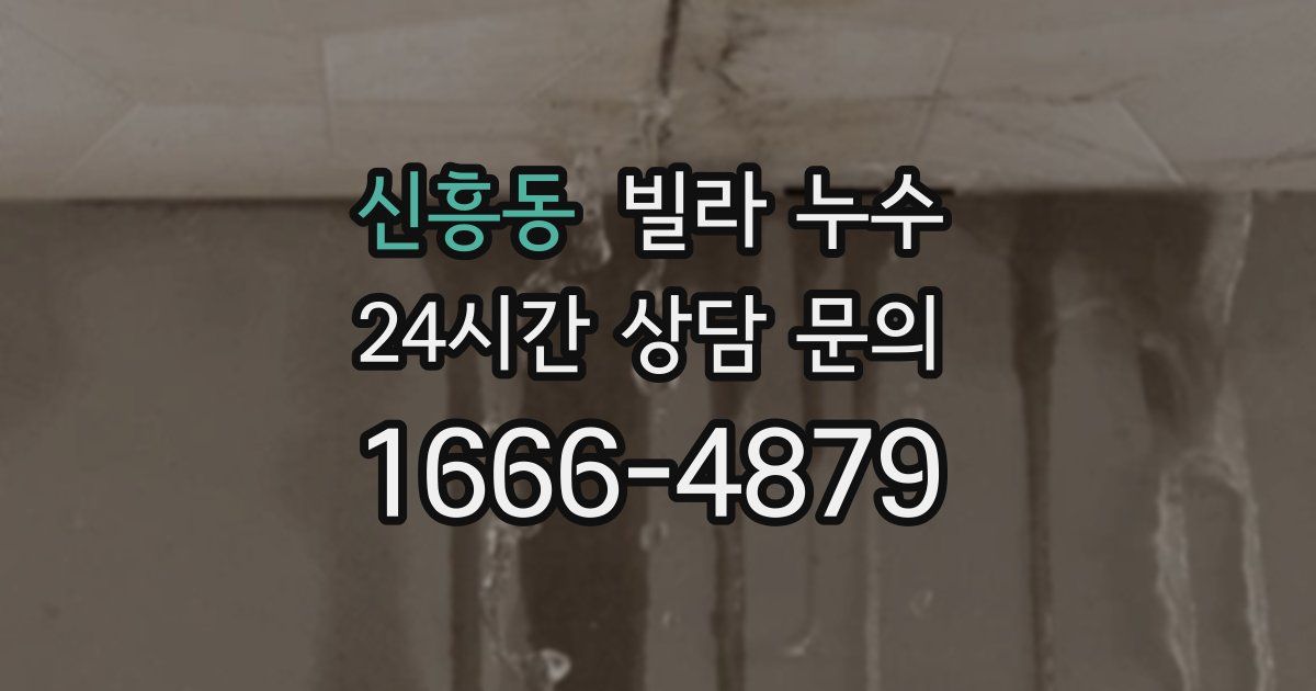 신흥동 빌라 누수