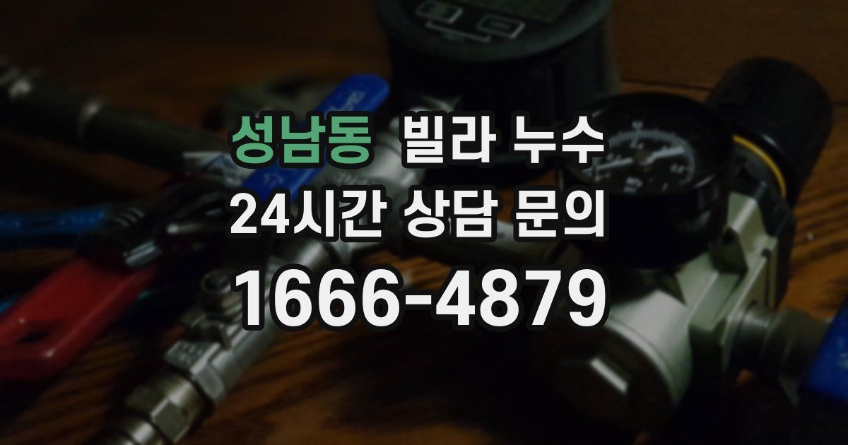 성남동 빌라 누수