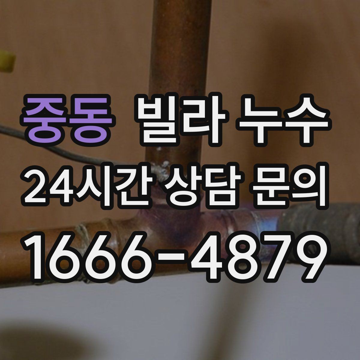 중동 빌라 누수 배수관 문제로 벽이 젖는 경우 정리