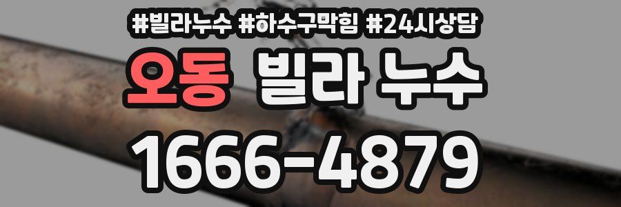 오동 빌라 누수