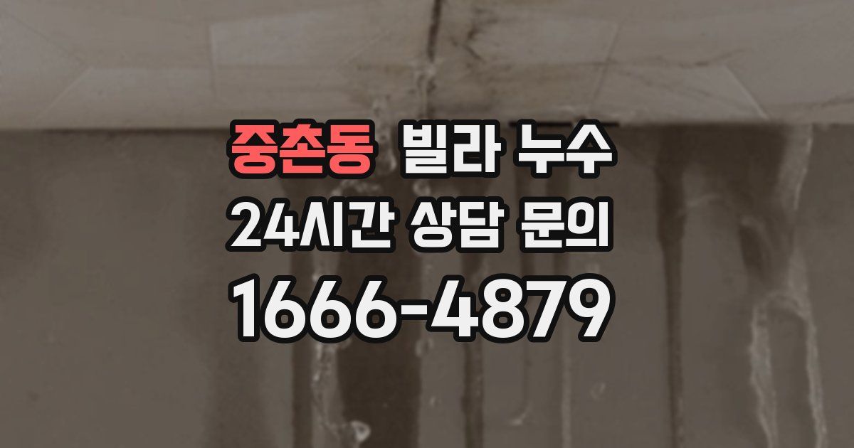중촌동 빌라 누수