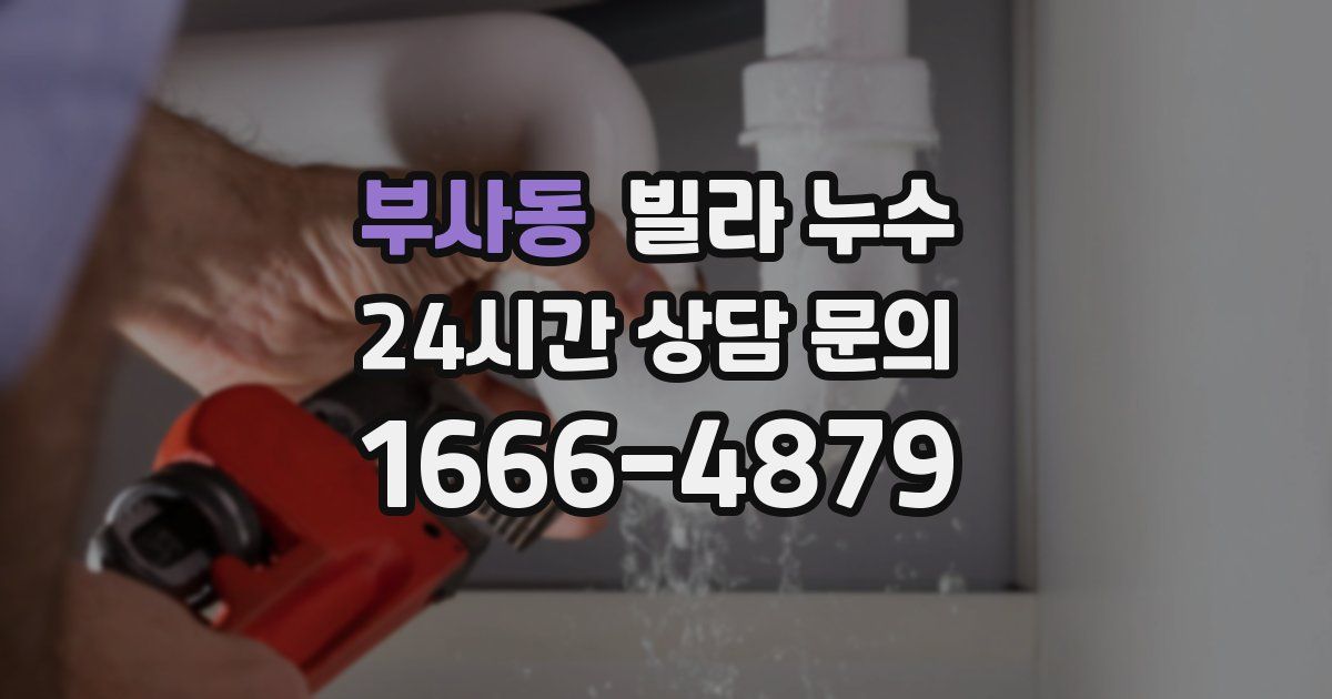 부사동 빌라 누수