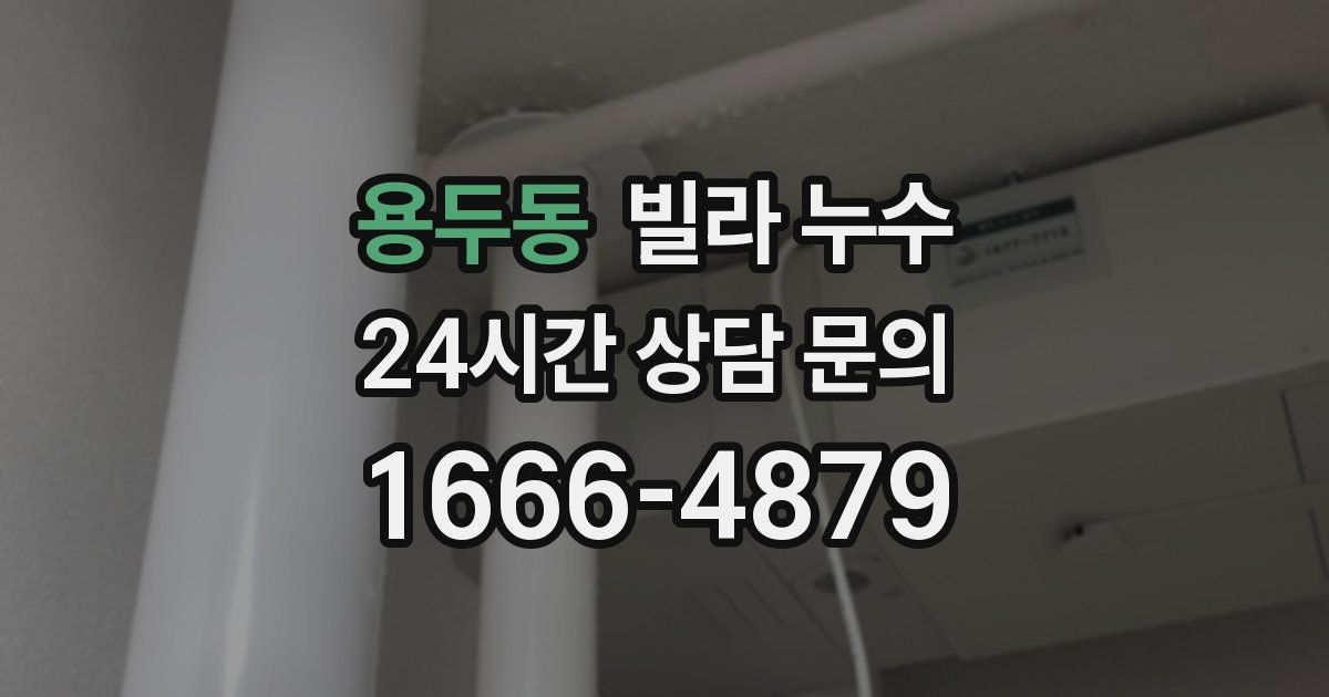 용두동 빌라 누수