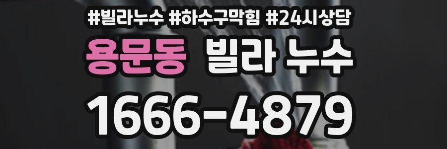 용문동 빌라 누수