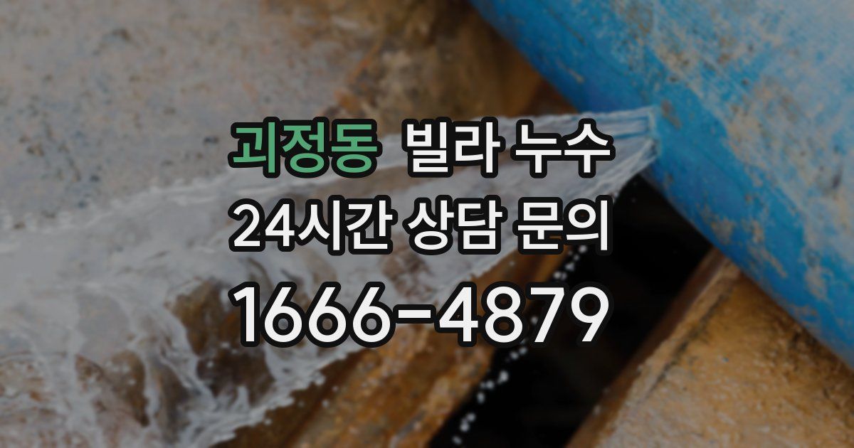괴정동 빌라 누수