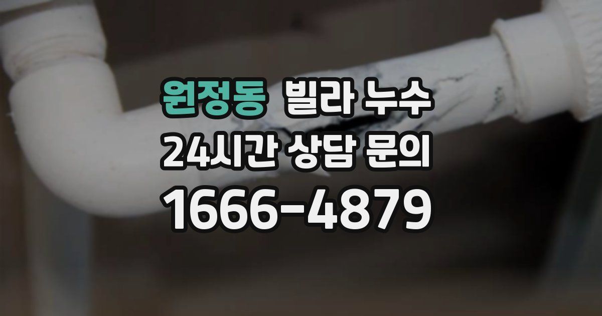 원정동 빌라 누수
