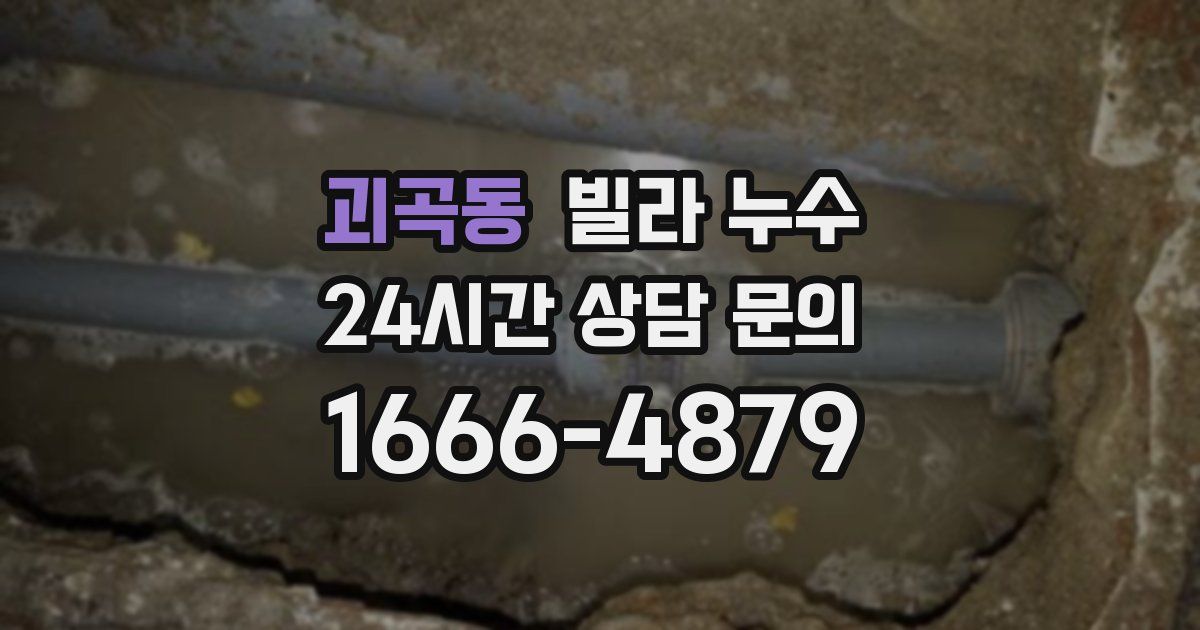 괴곡동 빌라 누수