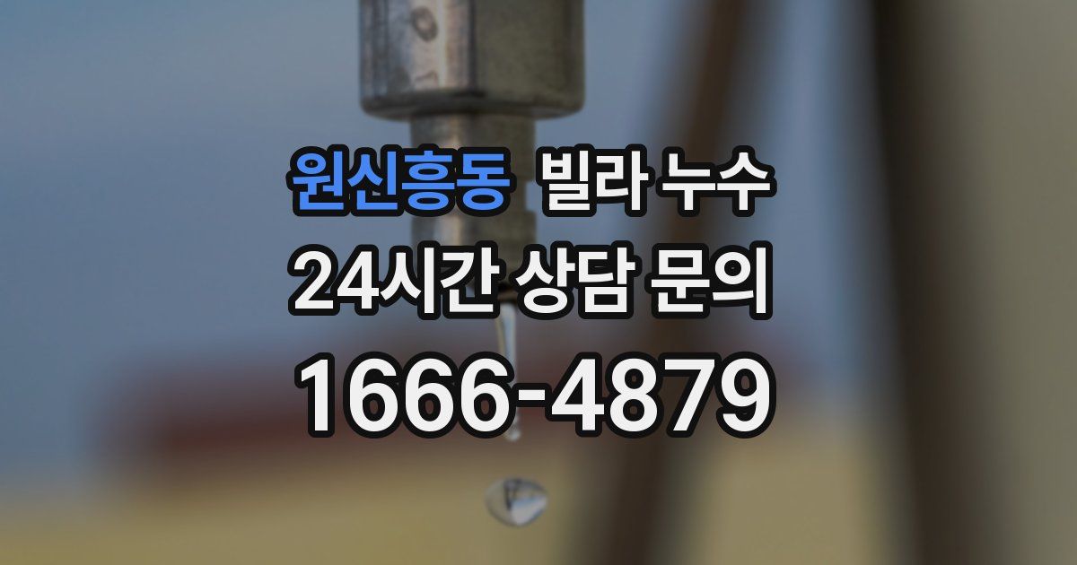 원신흥동 빌라 누수