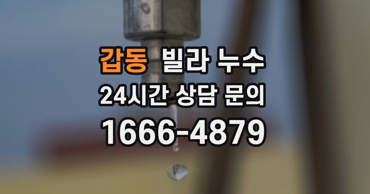 갑동 빌라 누수