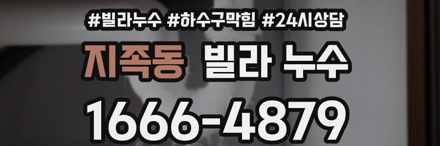 지족동 빌라 누수