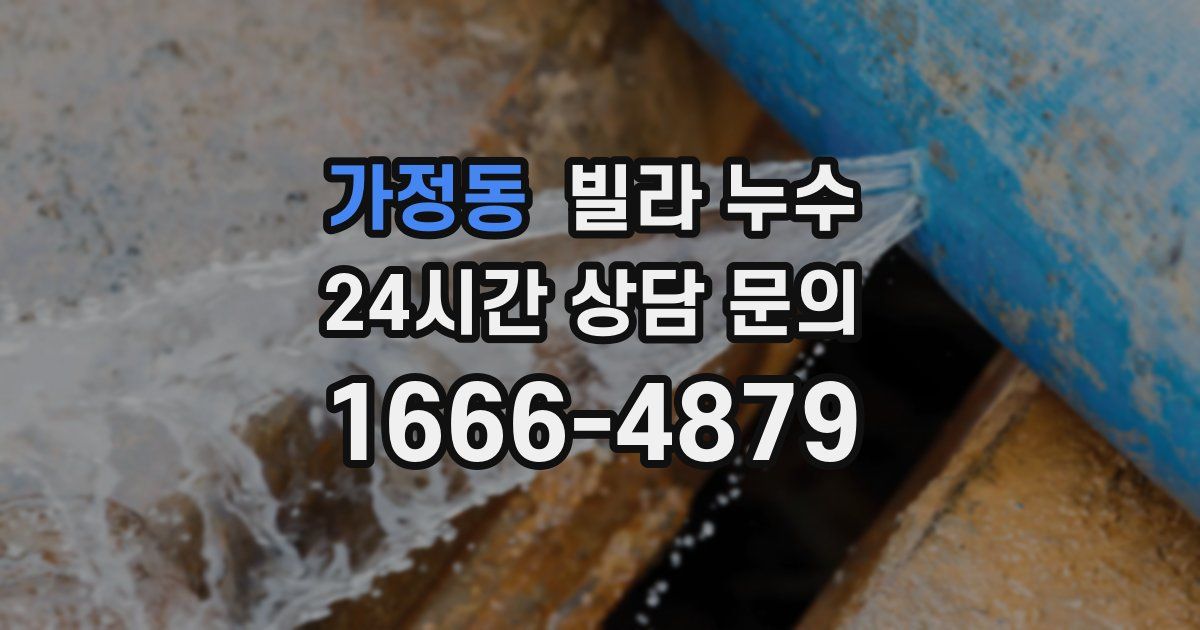 가정동 빌라 누수