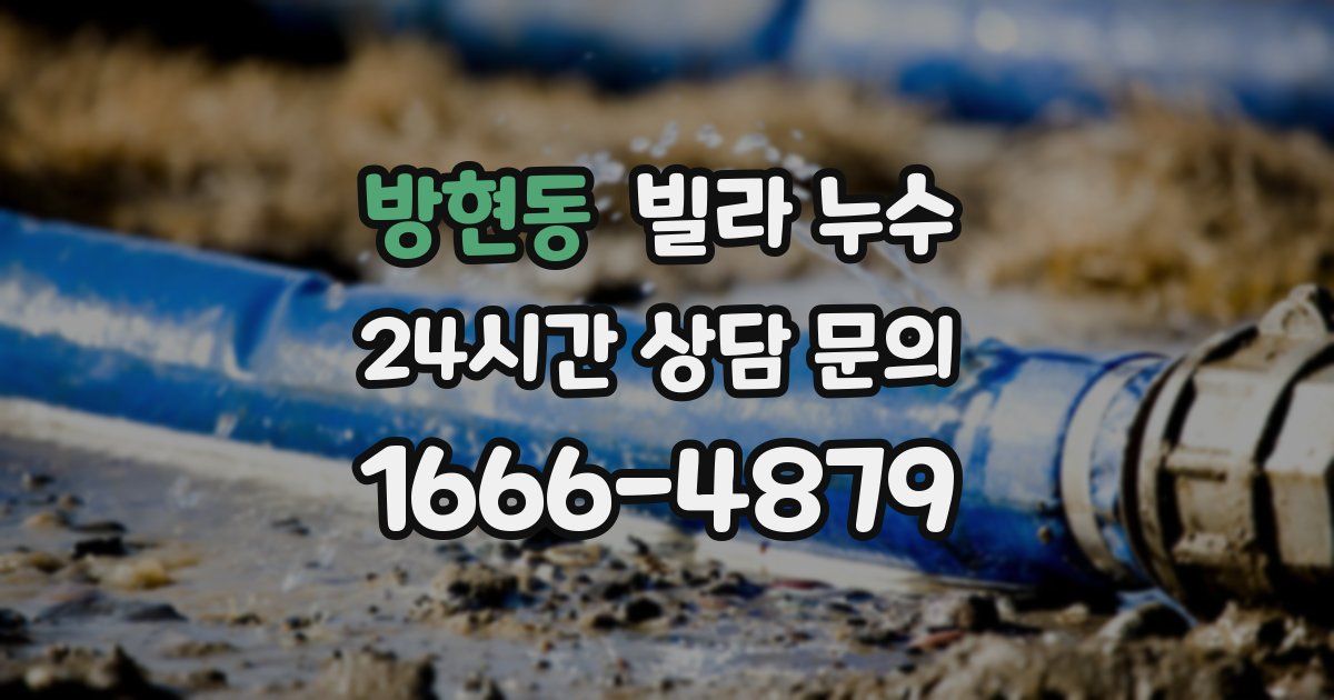 방현동 빌라 누수