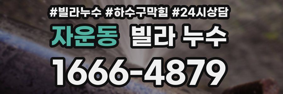 자운동 빌라 누수
