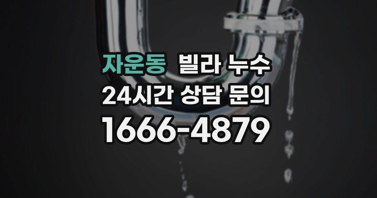 자운동 빌라 누수