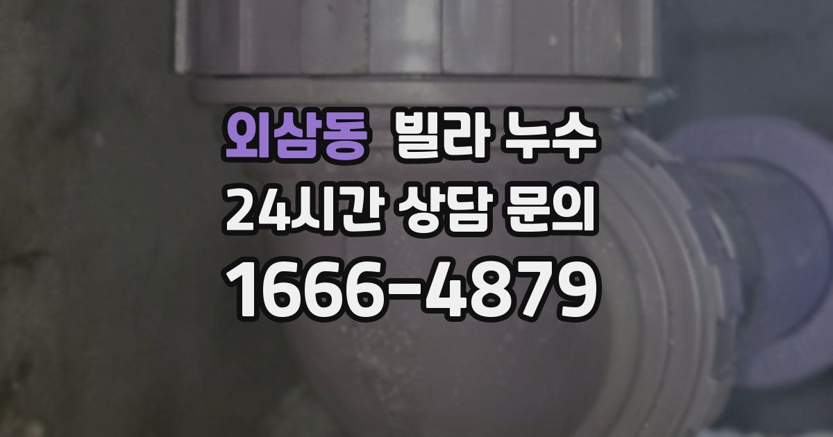 외삼동 빌라 누수