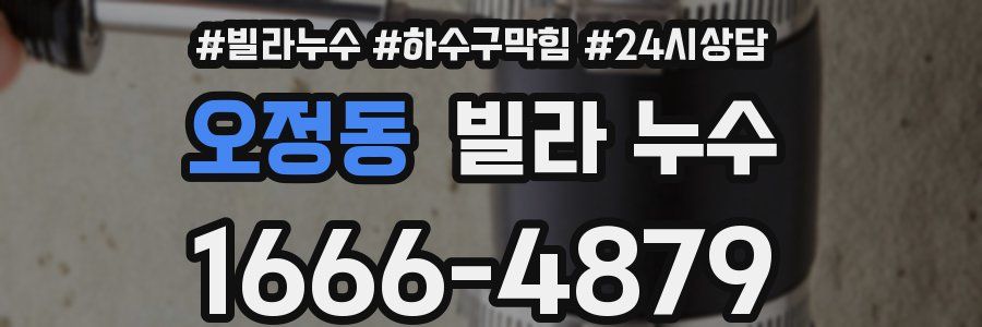 오정동 빌라 누수