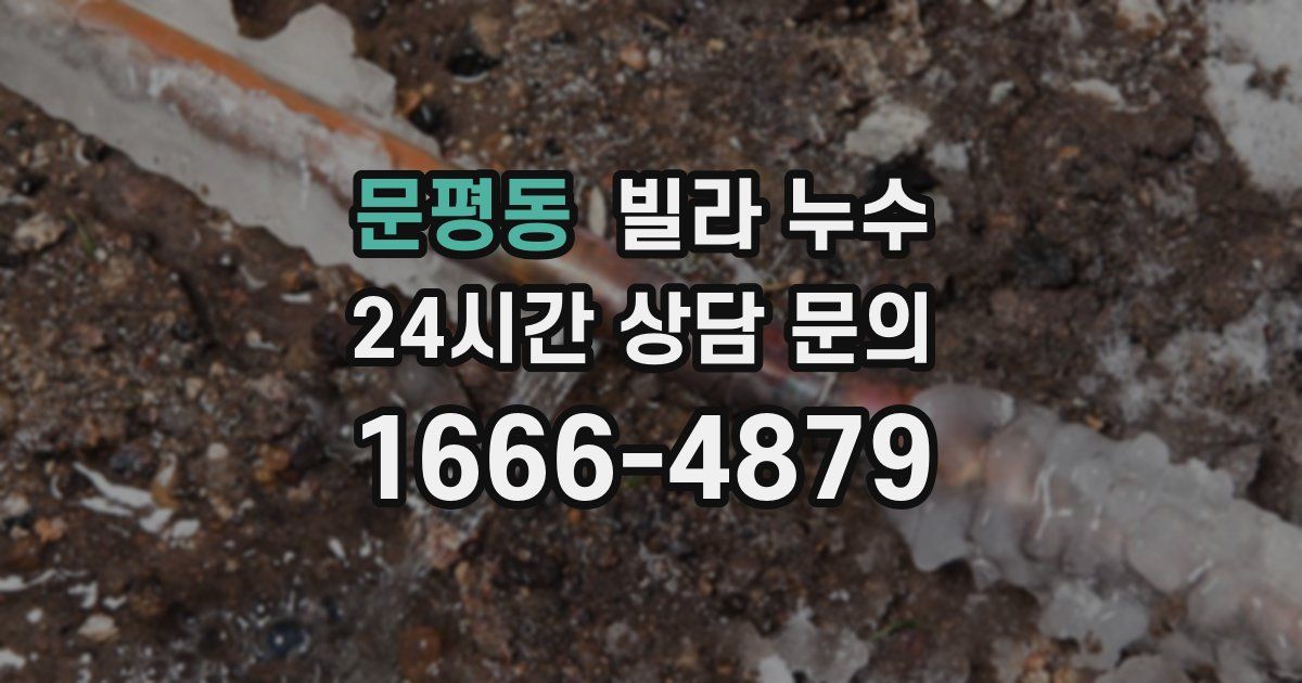 문평동 빌라 누수