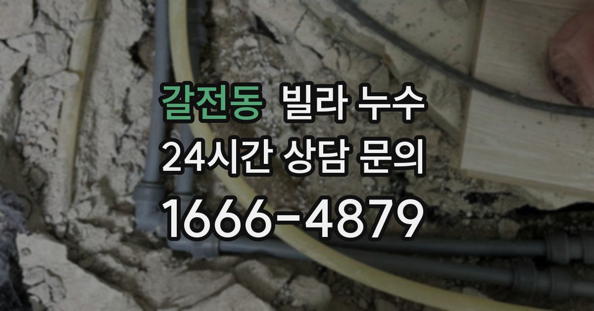 갈전동 빌라 누수