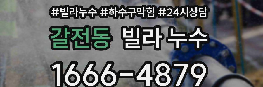 갈전동 빌라 누수