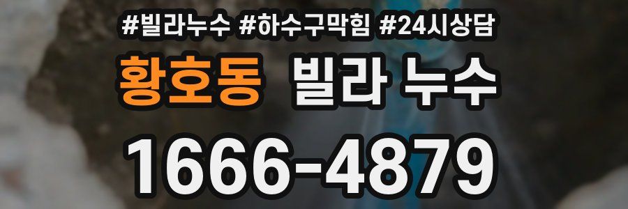 황호동 빌라 누수