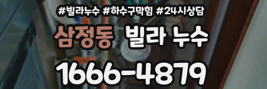 삼정동 빌라 누수