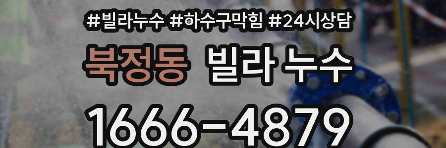 북정동 빌라 누수