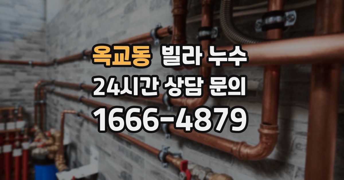 옥교동 빌라 누수