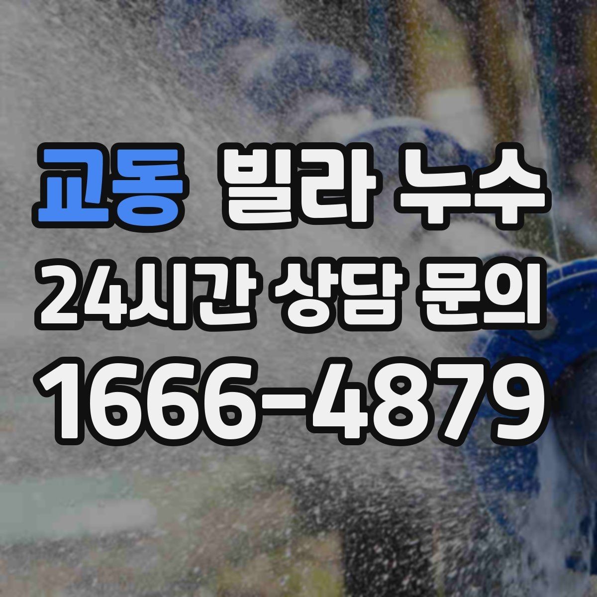 교동 빌라 누수 변기 주변 물고임이 계속된다면
