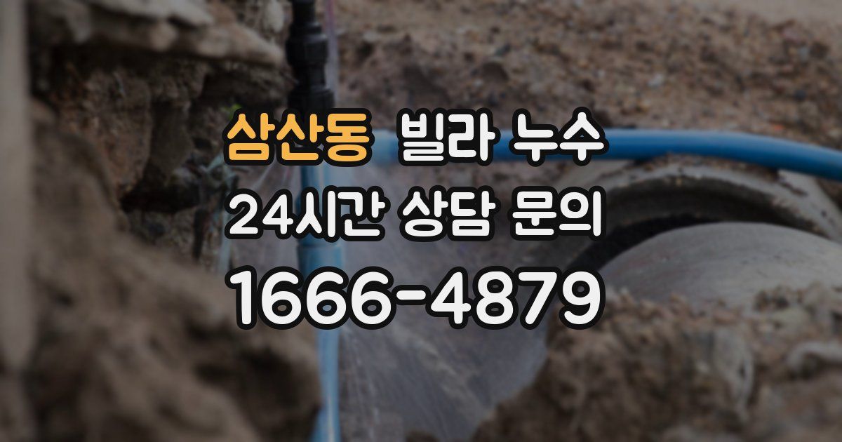 삼산동 빌라 누수