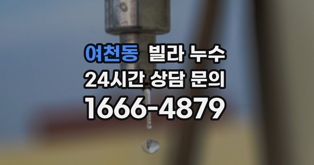 여천동 빌라 누수