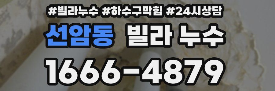 선암동 빌라 누수