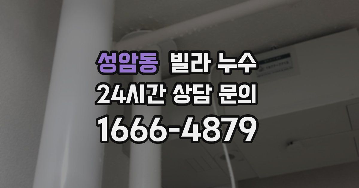 성암동 빌라 누수