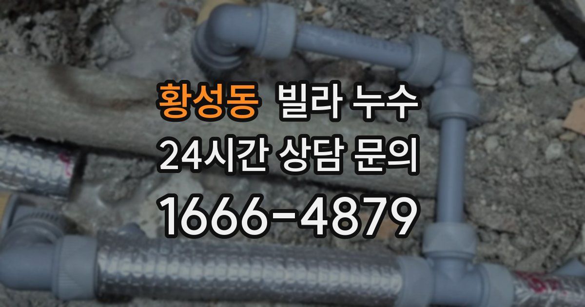 황성동 빌라 누수