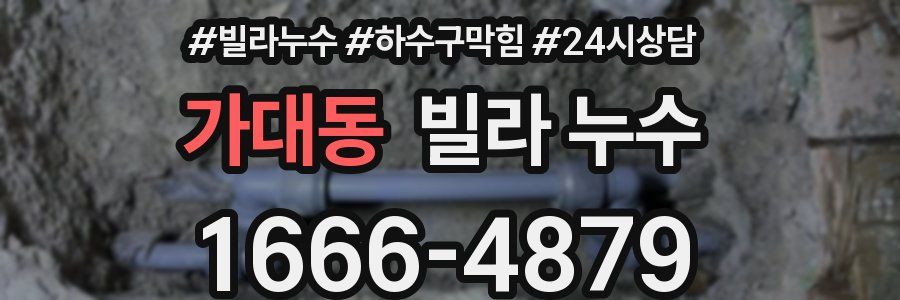 가대동 빌라 누수