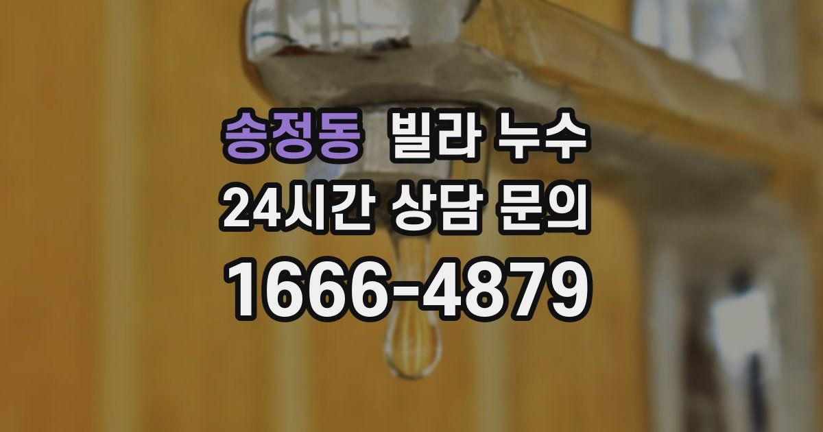 송정동 빌라 누수