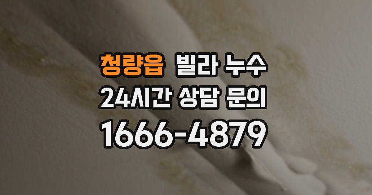 청량읍 빌라 누수