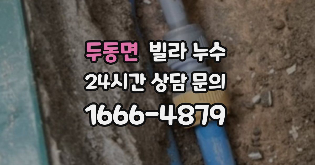 두동면 빌라 누수