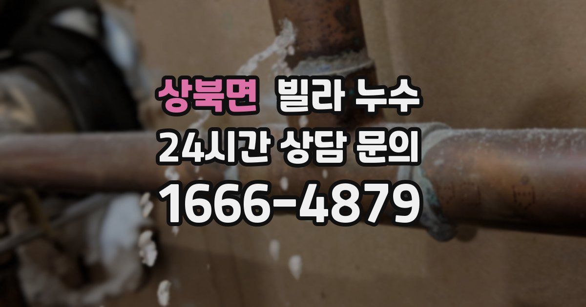 상북면 빌라 누수