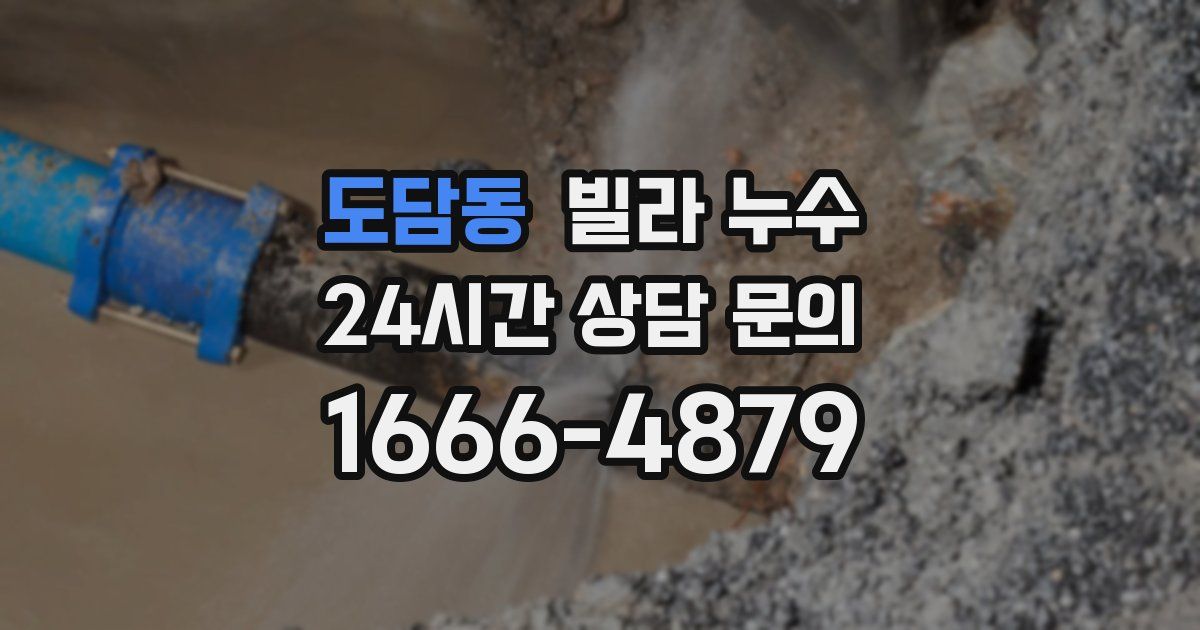도담동 빌라 누수