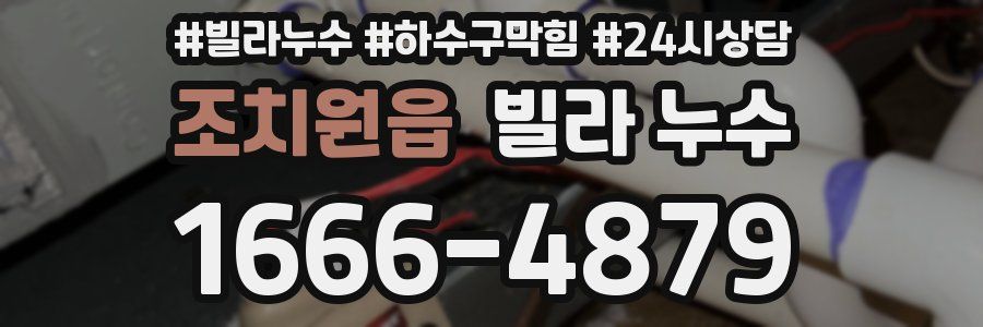 조치원읍 빌라 누수