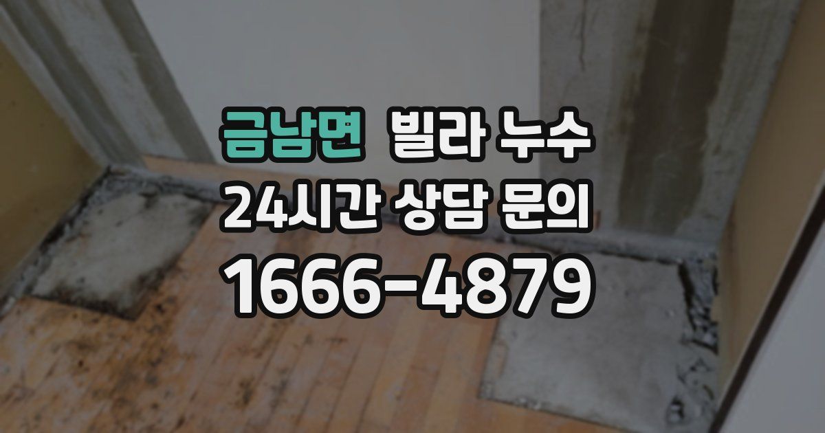 금남면 빌라 누수